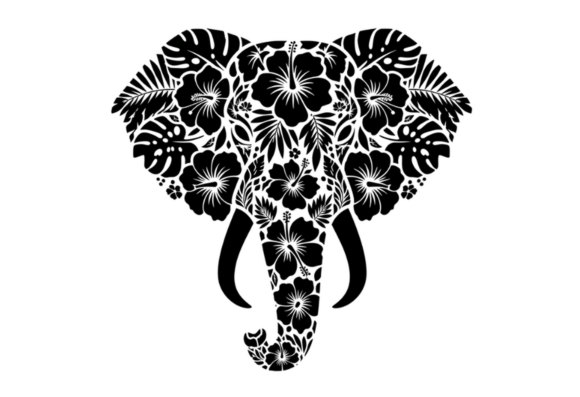 Floral Elephant Silhouette SVG Cut File Review