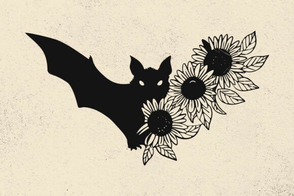 Flower Halloween Bat with Daisies Svg Review