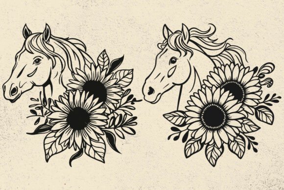 Flower Horse with Daisies and Leaves Svg Review