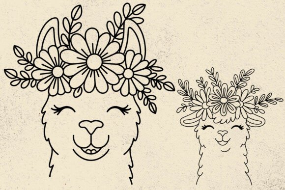 Flower Llama SVG File, Cute Llama Face Review