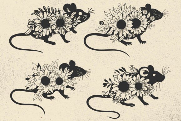 Flower Rat Silhouette with Daisies: A Designer's Review