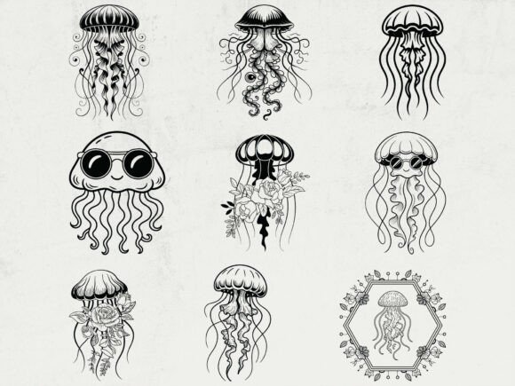 Jellyfish Svg Bundle, Sea Animal Svg Review