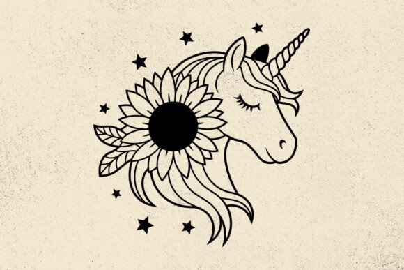 Little Girl Unicorn with Flowers Svg Review