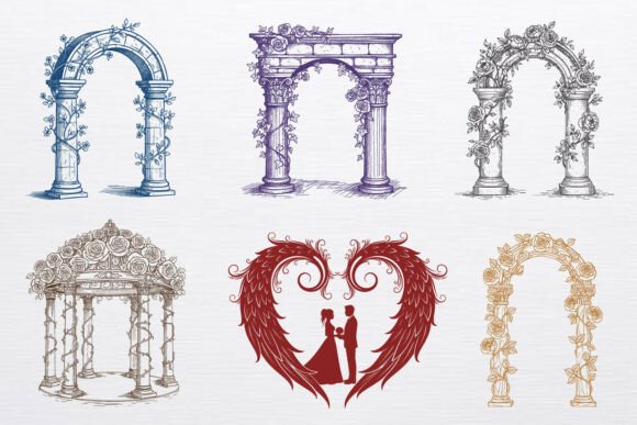 Review: Wedding SVG Bundle - Floral Arch Png Set