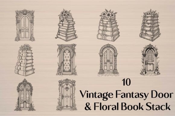 Vintage Floral Book Stack SVG Bundle Review