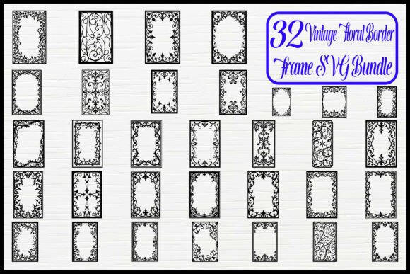 Vintage Floral Border Frame SVG Bundle Review